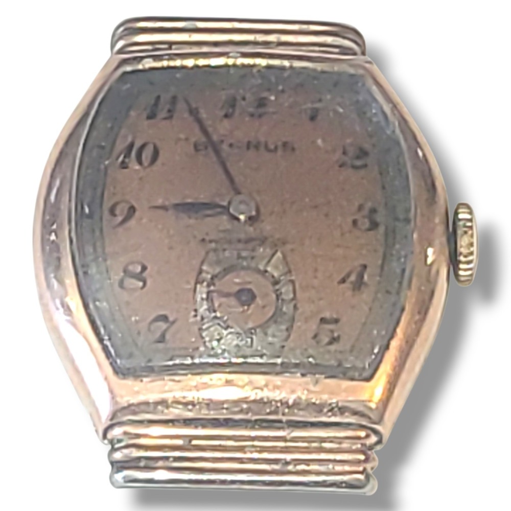 Vintage‎ Benrus AT13 17J Art Deco Watch Working Sub Seconds Needs Band